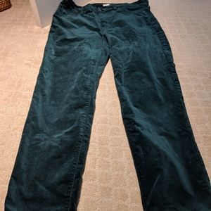Hunter Green JCrew Velvet Skinnies